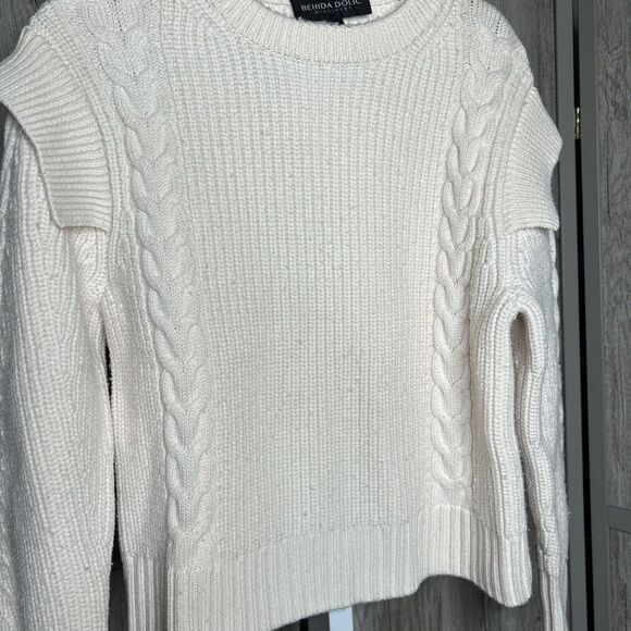 Behida Dolic Millinery Sweater Women Small Italian Wool Oversized Cable Knit - Picture 6 of 9